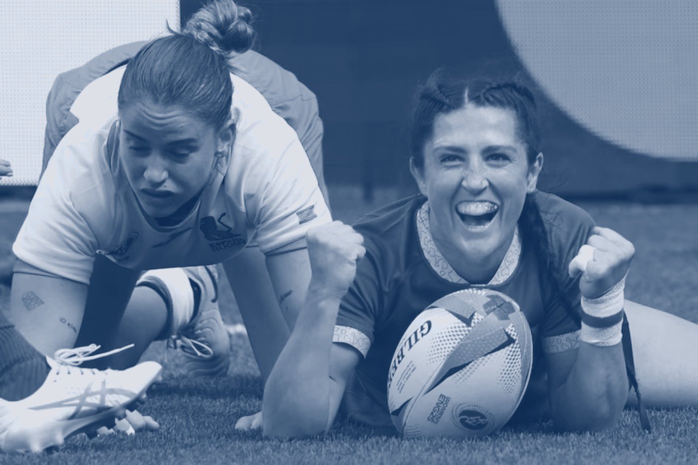 Rugby World Cup player celebrating a try